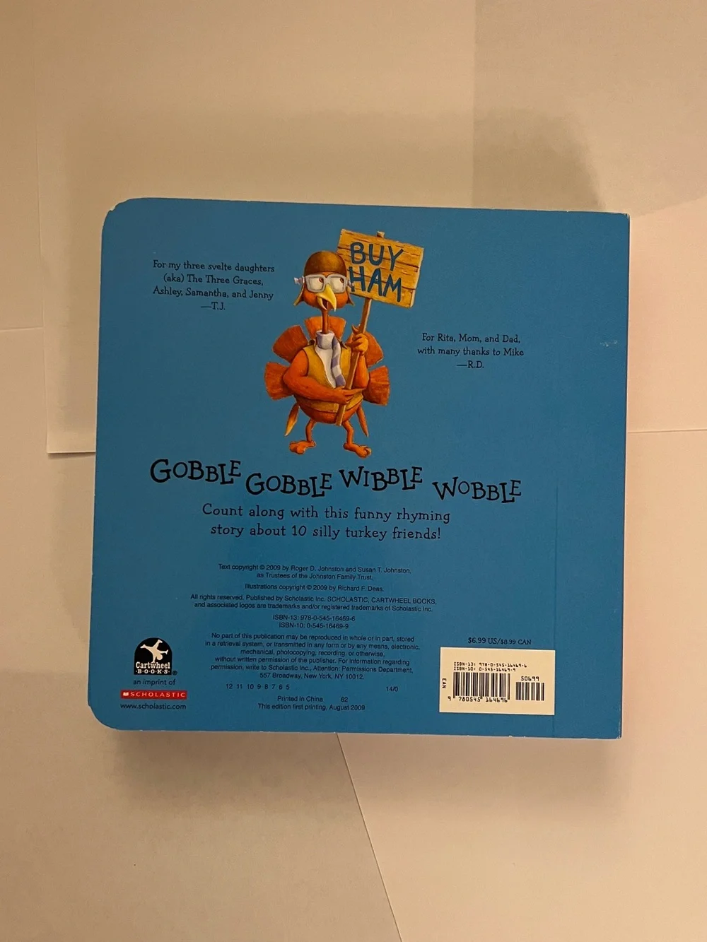 10 Fat Turkeys Kids Book NEW